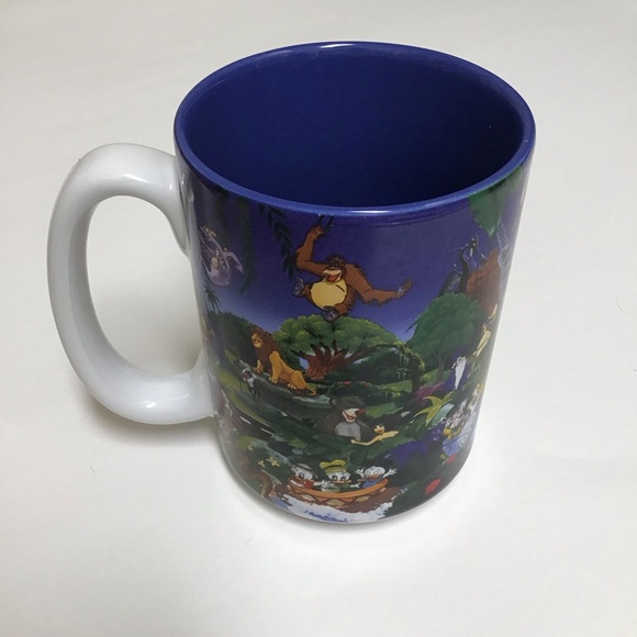 Disney Parks DAD Big Coffee Mug Castle Wrap Graphic Classic Characters Vintage - Picture 5 of 11